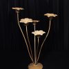 5 Gold Flowers Floor Stand